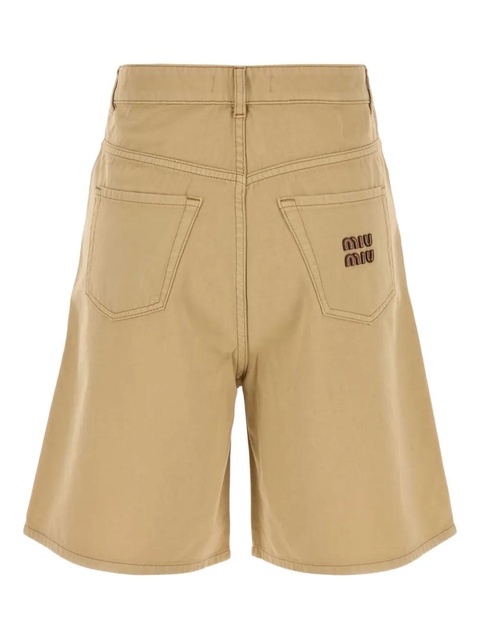 Miu Miu five-pocket bermuda shorts - Neutrals - zdjęcie produktu nr 2