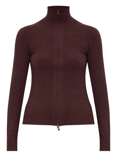 ISABEL MARANT Cecile high-neck zip-front cardigan - Red - zdjęcie produktu nr 1