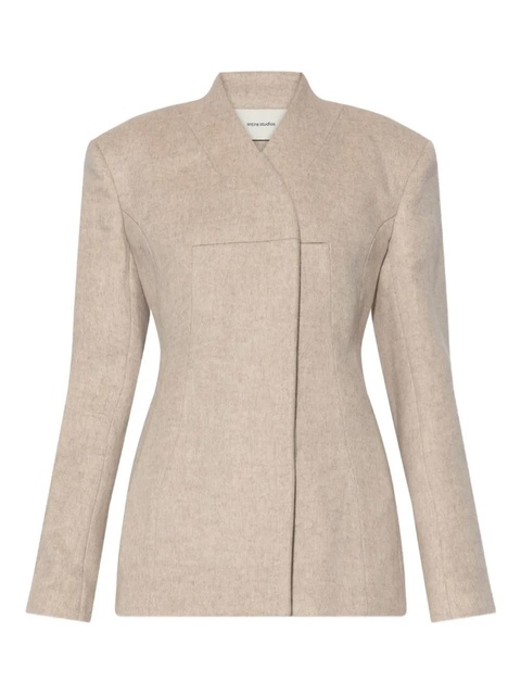 ENTIRE STUDIOS V-neck blazer - Neutrals - zdjęcie produktu nr 1