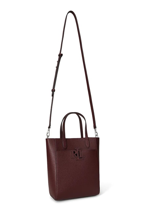 Lauren Ralph Lauren torebka skórzana kolor bordowy 431966760 - zdjęcie produktu nr 1