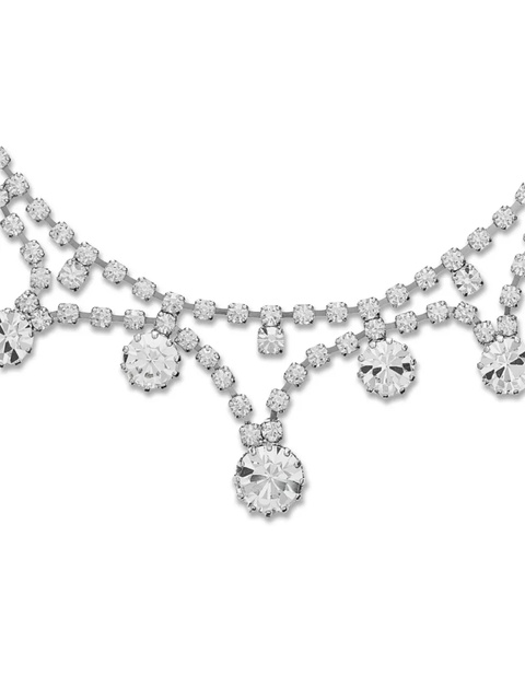 Alessandra Rich crystal-embellished choker necklace - Silver - zdjęcie produktu nr 2