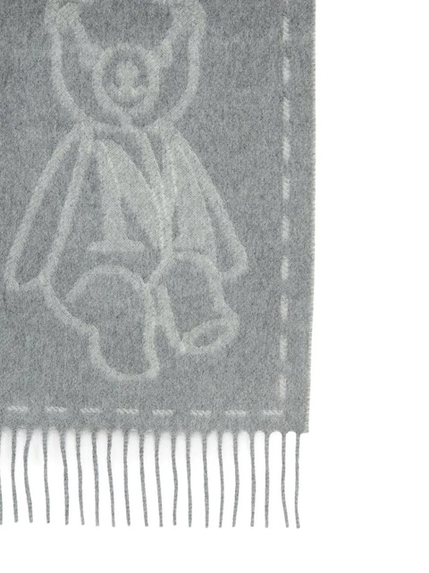 Max Mara jacquard-monogram cashmere scarf - Grey - zdjęcie produktu nr 2