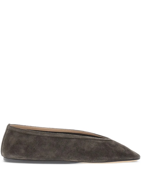 Le Monde Beryl pointed-toe suede flats - Neutrals - zdjęcie produktu nr 2