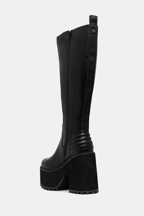 Buffalo kozaki Killah Hi Zip damskie kolor czarny na słupku 1220079-BLK - zdjęcie produktu nr 2