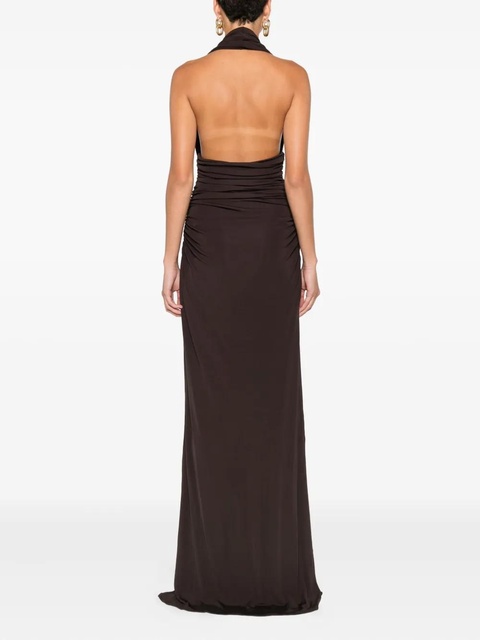 Christopher Esber draped cut-out maxi dress - Brown - zdjęcie produktu nr 2