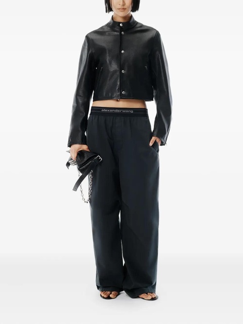 Alexander Wang mid-rise logo trousers - Black - zdjęcie produktu nr 1