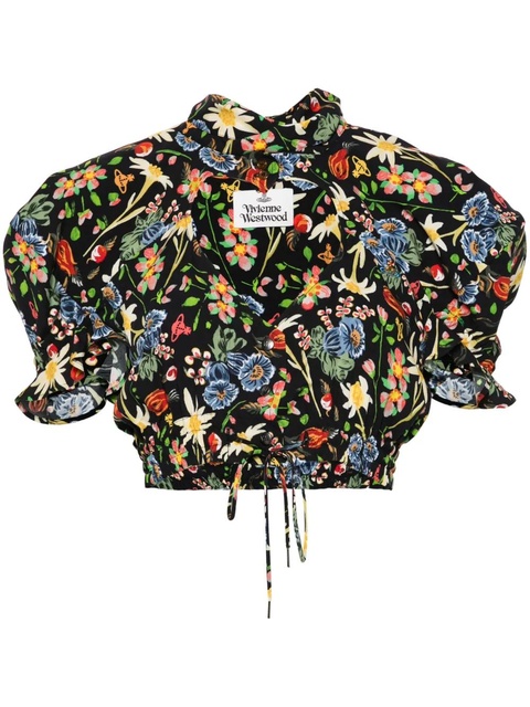 Vivienne Westwood floral cropped blouse - Black - zdjęcie produktu nr 1