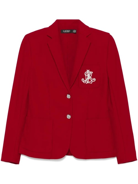 Lauren Ralph Lauren logo-patch blazer - Red - zdjęcie produktu nr 1
