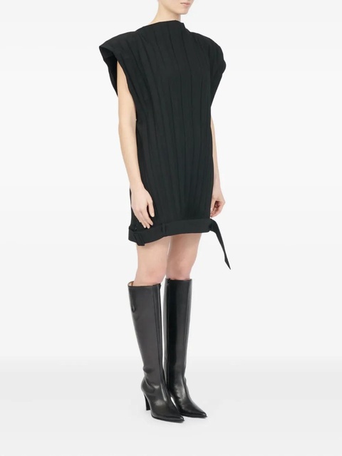 MM6 Maison Margiela pleated sleeveless mini dress - Black - zdjęcie produktu nr 2