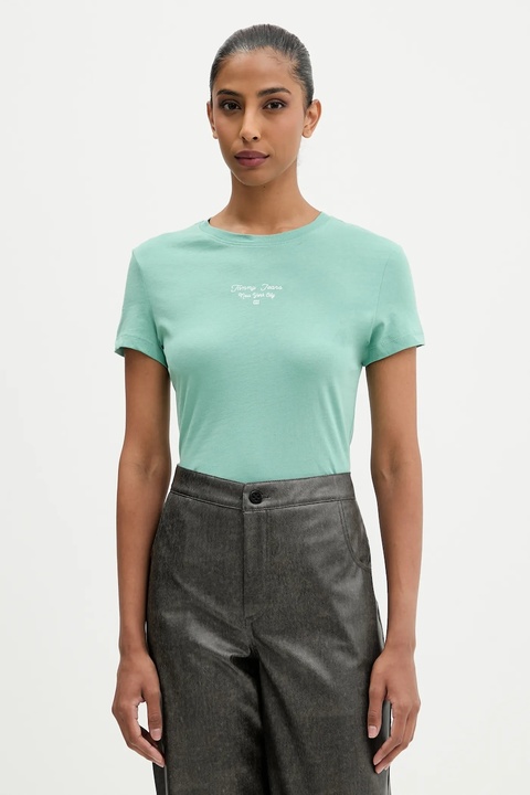Tommy Jeans t-shirt damski kolor zielony DW0DW21542 - zdjęcie produktu nr 1