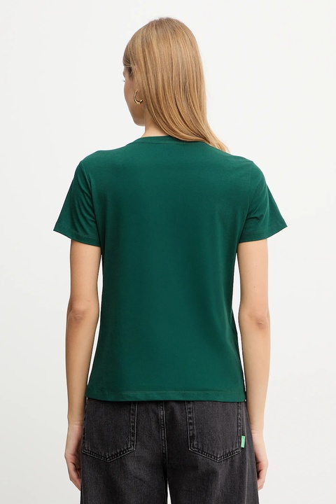 Pinko t-shirt bawełniany damski kolor zielony 100535 A2RN - zdjęcie produktu nr 2