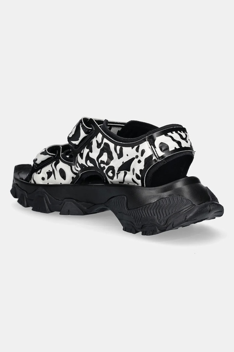 adidas by Stella McCartney sandały Hika Sandal Canvas AOP damskie kolor czarny IF1797 - zdjęcie produktu nr 2