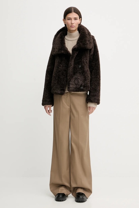 G-Star sweter wełniany 0 damski kolor beżowy ciepły z golfem D27730.D770 - zdjęcie produktu nr 1