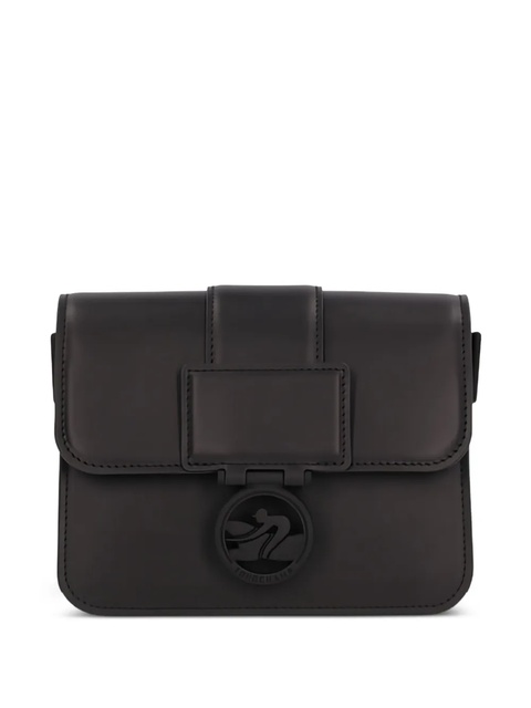 Longchamp Box-Trot leather flap-closure satchel bag - Black - zdjęcie produktu nr 1