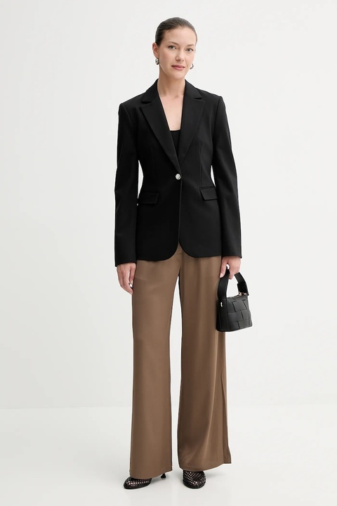 Filippa K spodnie damskie kolor brązowy szerokie high waist 31616 - zdjęcie produktu nr 2