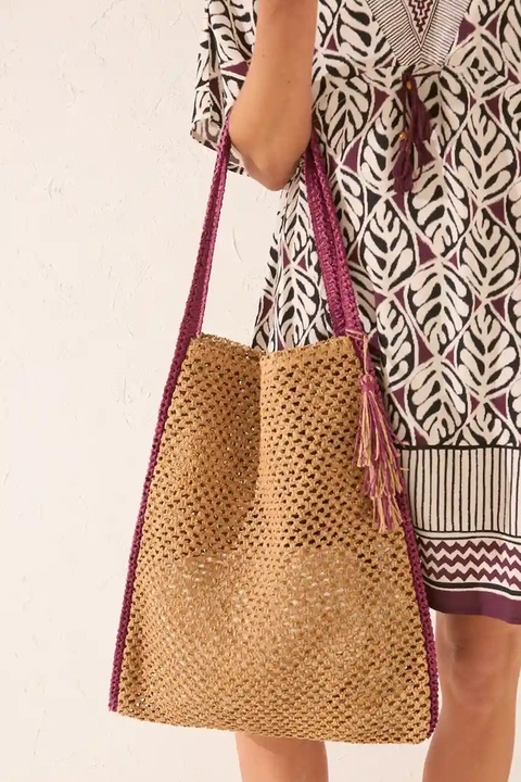 women'secret torba plażowa kolor beżowy 4382369 - zdjęcie produktu nr 1