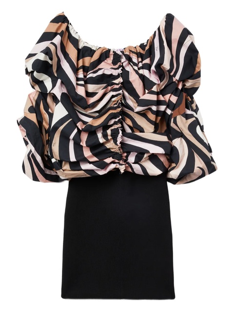 PUCCI off-shoulder puff-sleeve dress - Black - zdjęcie produktu nr 1