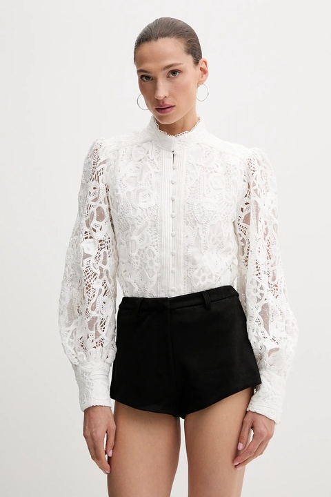 Bardot szorty damskie kolor czarny gładkie high waist 60059PB - zdjęcie produktu nr 1