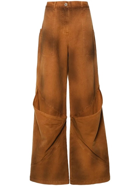 The Attico cotton trousers - Brown - zdjęcie produktu nr 1