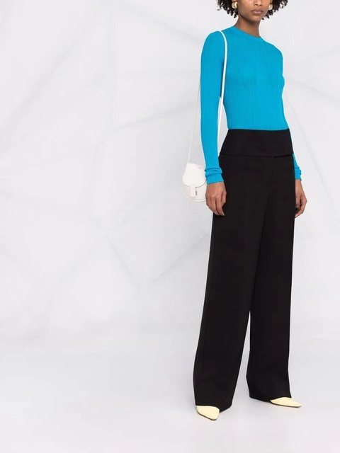 Jil Sander high-waisted wide-leg trousers - Black - zdjęcie produktu nr 2