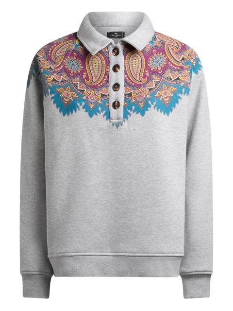 ETRO paisley-print cotton sweatshirt - Grey - zdjęcie produktu nr 1
