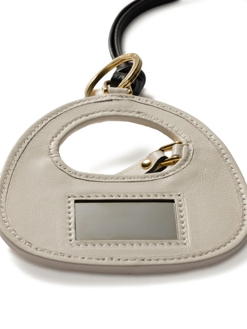 Miu Miu bag-charm keyring - White - zdjęcie produktu nr 2