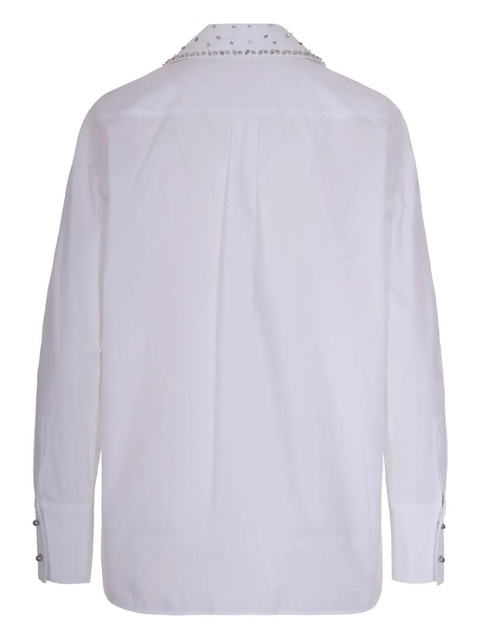 Max Mara embellished-collar cotton shirt - White - zdjęcie produktu nr 1