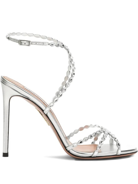 Aquazzura 85mm Love Struck crystal-embellished sandals - SILVER|SILVER - zdjęcie produktu nr 1