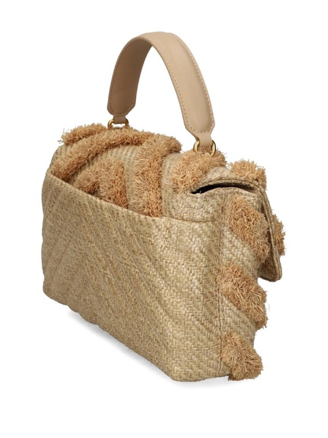 PINKO fringed chevron shoulder bag - Neutrals - zdjęcie produktu nr 1