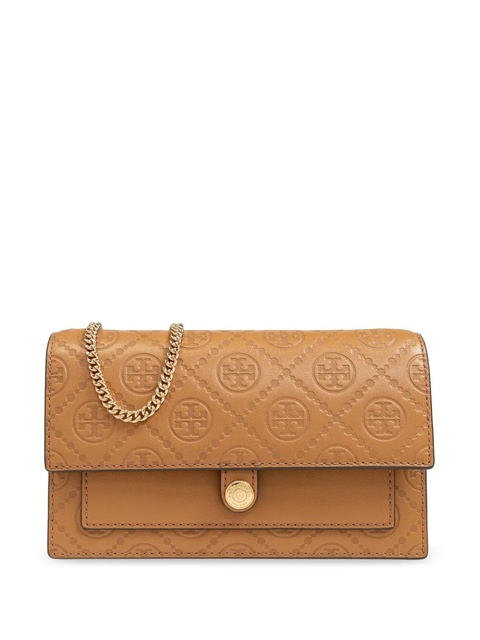 Tory Burch T monogram leather crossbody bag - Brown - zdjęcie produktu nr 1