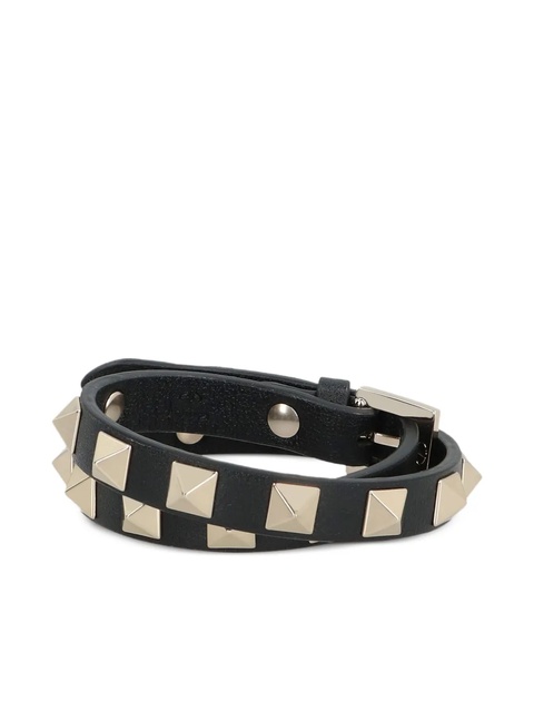 Valentino Garavani Rockstud leather bracelet - Black - zdjęcie produktu nr 1