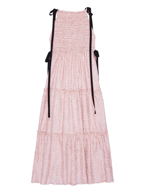 GANNI smocked tiered dress - Pink - zdjęcie produktu nr 2