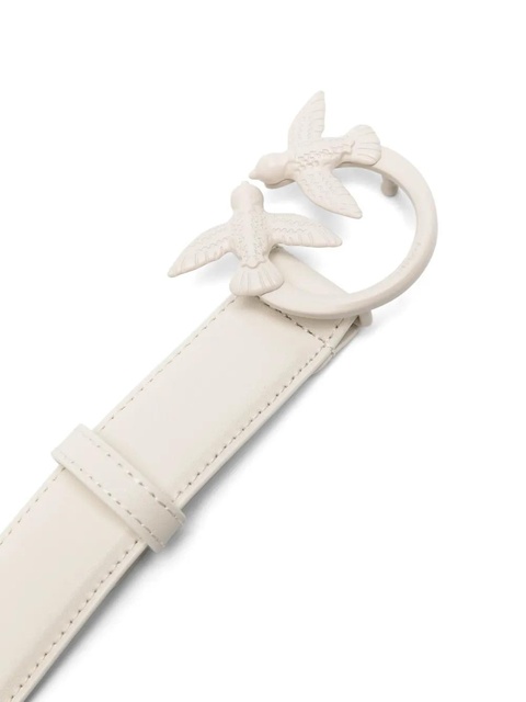PINKO Love Berry leather belt - White - zdjęcie produktu nr 1