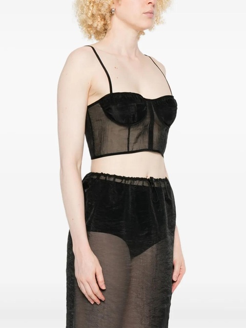Cecilie Bahnsen Anya bustier top - Black - zdjęcie produktu nr 2