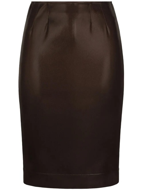 Dolce & Gabbana high-waisted midi pencil-skirt - Brown - zdjęcie produktu nr 1