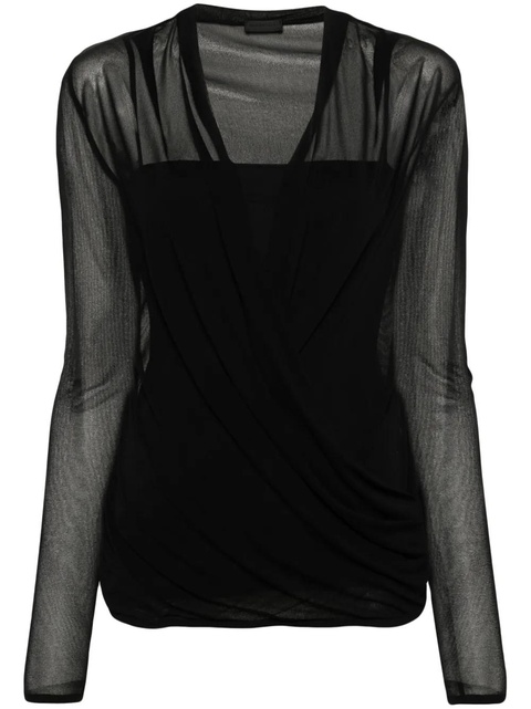 Givenchy mesh wrap blouse - Black - zdjęcie produktu nr 1