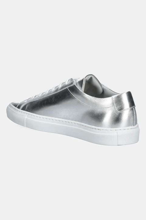 Common Projects sneakersy skórzane Achilles Shiny damskie kolor srebrny 6185 - zdjęcie produktu nr 2