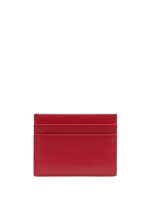 Dolce & Gabbana logo-embossed leather cardholder - Red - zdjęcie produktu nr 1