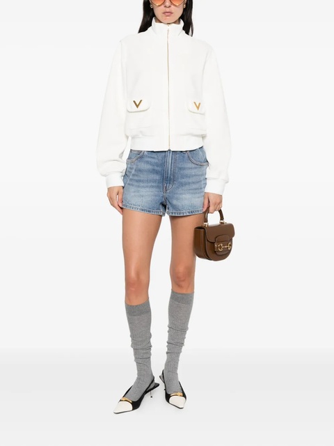 Valentino Garavani zip-front sweatshirt - White - zdjęcie produktu nr 2