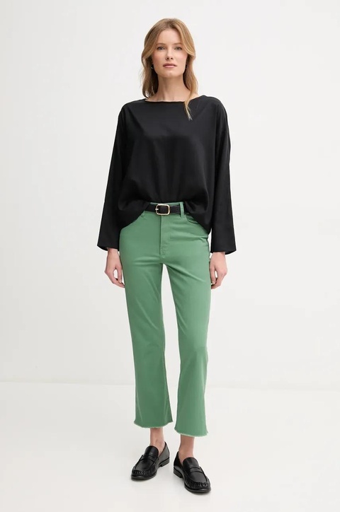 United Colors of Benetton bluzka damska kolor czarny gładka 52M9DQ0B7 - zdjęcie produktu nr 2