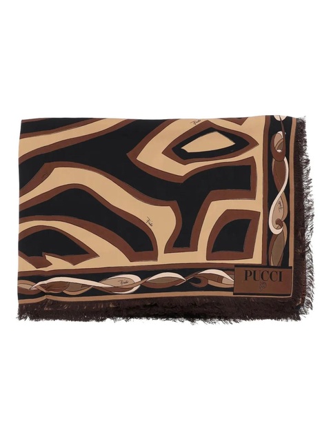 PUCCI geometric-pattern silk scarf - Neutrals - zdjęcie produktu nr 2