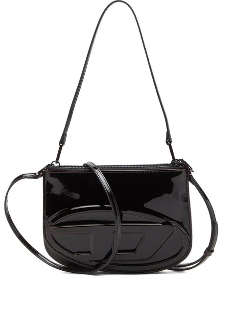 Diesel patent-leather logo shoulder bag - Black - zdjęcie produktu nr 1