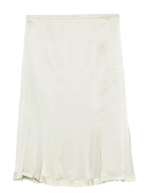 Jil Sander pleated satin skirt - Green - zdjęcie produktu nr 1