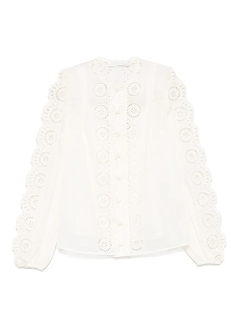 ZIMMERMANN Lucky embroidered blouse - Neutrals - zdjęcie produktu nr 1