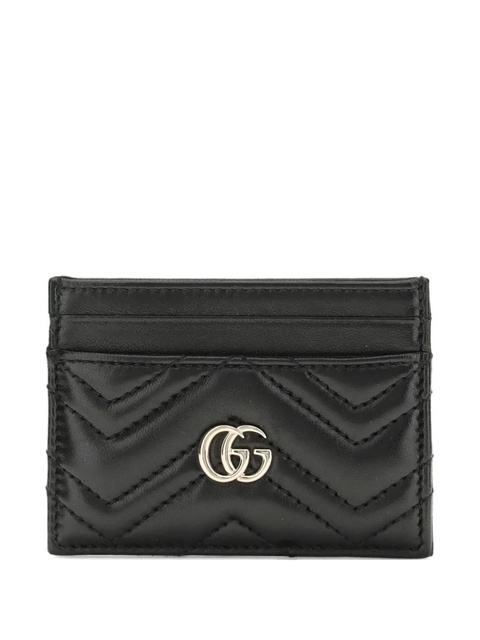 Gucci GG Marmont chevron card holder - Black - zdjęcie produktu nr 2