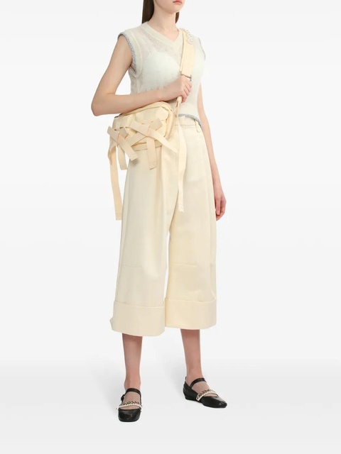 Simone Rocha bow-detail faux-pearl shoulder bag - White - zdjęcie produktu nr 2