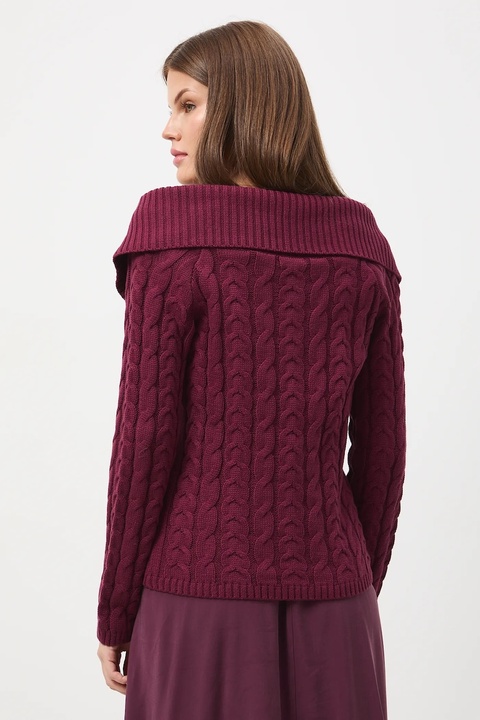 Medicine kardigan damskie kolor bordowy - zdjęcie produktu nr 2