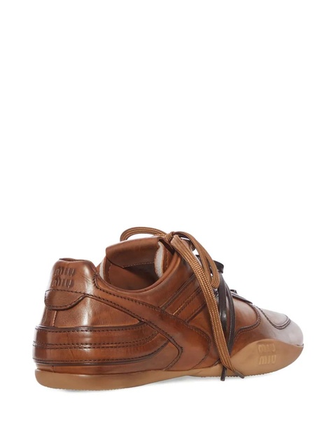 Miu Miu leather sneakers - Brown - zdjęcie produktu nr 1