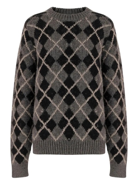 KHAITE geometric-pattern sweater - Grey - zdjęcie produktu nr 1