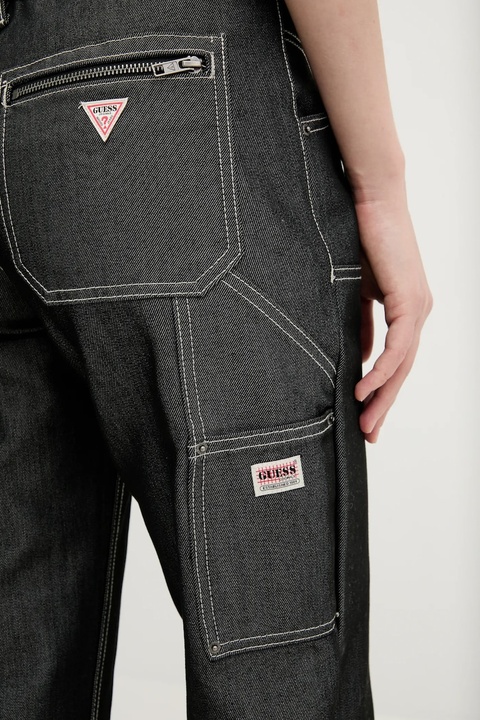 Guess Originals spodnie damskie kolor szary proste medium waist W5RG10 D5L30 - zdjęcie produktu nr 2